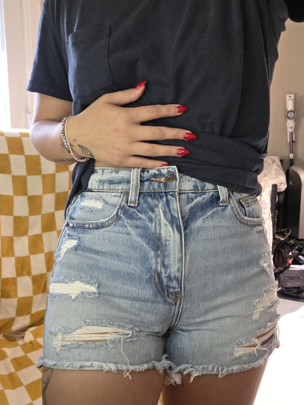 Cello distressed shorts